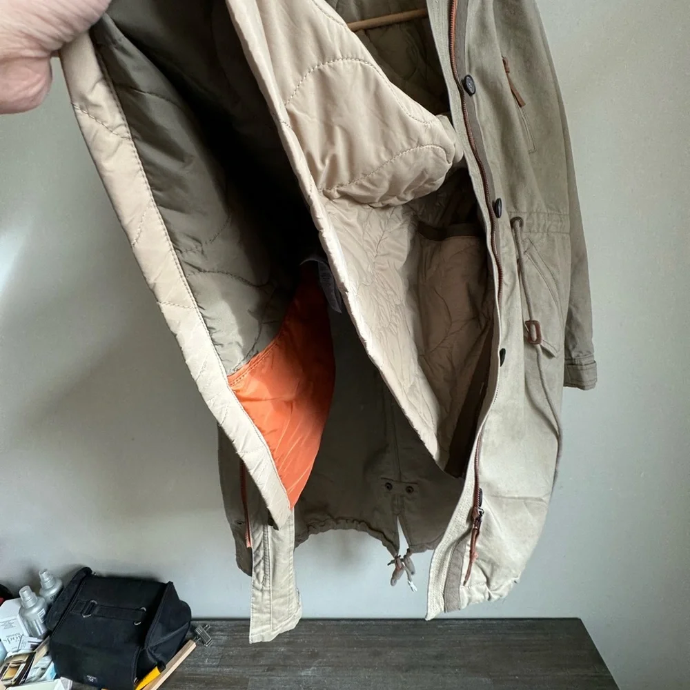 NWT Only Olive Hooded Parka Jacket, removable lining, Women's Size S - Picture 11 of 12